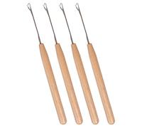 Lot de 4 crochets en métal, kit de réparation de tricot ergonomique pour débutants, crochets artisanaux en acier inoxydable avec, accessoires de, outils de de précision pour