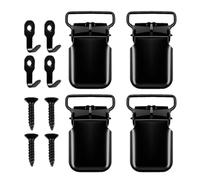 Lot de 4 crochets muraux antidérapants amovibles pour tapisserie, supports muraux en métal, pour cadre photo, affiche, toile, photo, dortoir, couverture d'intérieur