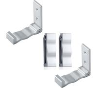 lot de 4 crochets muraux pliables | crochets pliants multifonctionnels | crochets pour serviettes murales à 90° | porte-écouteurs - couleur [argent] - patères en alliage d'aluminium | crochets pour ve