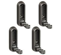 Lot de 4 crochets muraux rétractables pour salle de bain et placard - Gain de place - Fonctionnel et élégant - Pour chapeau et placard