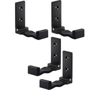 lot de 4 crochets pliants multifonctionnels | crochets muraux pliables | crochets pour serviettes murales à 90° | porte-écouteurs - couleur [noir] - patères en alliage d'aluminium | crochets pour vest