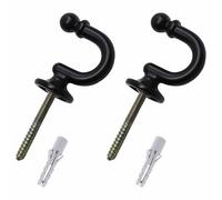 Lot de 4 crochets pour embrasses de rideaux noirs