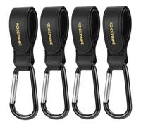 Lot de 4 crochets universels pour poussette de bébé pour accrocher des sacs et des courses, accessoires pratiques parfaits pour Uppababy, Babyzen Yoyo, Britax, Bugaboo, Bob, Buggy, chariot de courses