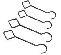 Lot de 4 crochets utilitaires extra longs en métal coupe-vent pour économiser de l'espace Fixation rapide pour intérieur et extérieur Crochet solide en métal pour plantes