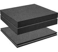 Lot de 4 cubes carrés en mousse - 2 pièces de 300 x 300 x 50 mm/2 pièces 300 x 300 x 10 mm - Mousse à crocheter et à épiler - Feuille de mousse pré-cube à utiliser pour boîtes de jeu de société et