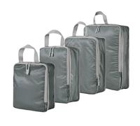 Lot de 4 cubes de compression pour valise, sacs de rangement extensibles pour bagages, accessoires de voyage (gris)