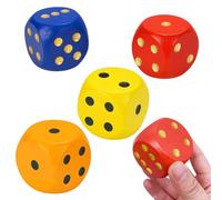 Lot de 4 cubes en mousse, grands cubes en bois, grands cubes en bleu, jaune, rouge et orange, grand cube pour enfants, idéal pour les jeux familiaux, les jouets éducatifs et les activités de groupe