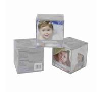 Lot de 4 cubes photo 9 x 9 x 9 cm pour 6 photos en acrylique
