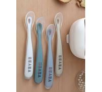 Lot de 4 cuillères 1er âge Soft bleu/gris/ocre TU