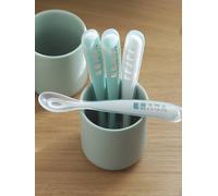 Lot de 4 cuillères 1er âge Soft sans BPA vert sauge TU