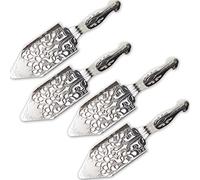 Lot de 4 cuillères à absinthe en acier inoxydable avec filtre creux vintage