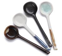 Lot de 4 cuillères à soupe japonaises en céramique