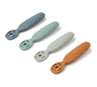 Lot de 4 cuillères d'apprentissage Caelia Whale Blue Multi Mix