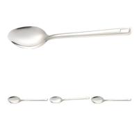Lot de 4 Cuillères de Cuisine, Cuillères de Service en Acier Inoxydable, Ustensiles de Cuisine à Long Manche avec Cuillères Percées et Pleines, Cuillères de Cuisson en Métal pour Restaurant, Traiteur et