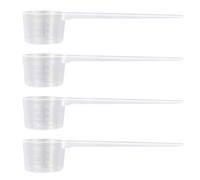 Lot de 4 cuillères doseuses à long manche pour thé, café et restaurants - Avec bol