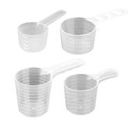 Lot de 4 cuillères doseuses transparentes graduées 40 ml, 50 ml, 70 ml, 100 ml, balance pour lessive, protéines, poudre, lait, farine, fournitures de cuisine