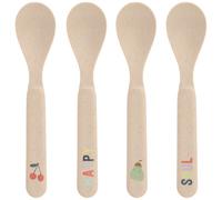Lot de 4 cuillères en polypropylène et cellulose Happy Fruits cerise