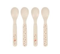 LÄSSIG Couverts pour enfants Set de cuillères pour enfants 4 pièces sans BPA/Spoon Set 4 pcs PP/Cellulose Little Water Swan