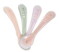 Lot de 4 cuillères silicone 2ème âge Set Barbe à papa Guimauve Vert de gris Lila