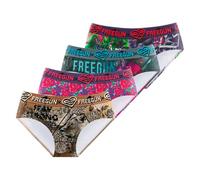 FREEGUN Culotte Fille Microfibre, Culottes et Slips Enfant, Ultra-Doux et Confortable (Lot de 4), Rose Taille 12 ans/14 Ans