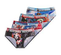 Lot de 4 culottes pop art turquoise/noir/rouge 12/14A
