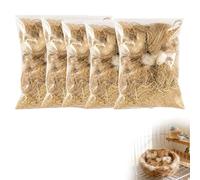 Lot de 4 cœurs gigognes en fibre d'alpaga faits à la main - Matériau de nidification rechargeable pour oiseaux sauvages et colibris - Décoration de jardin - Cadeau pour les amateurs d'oiseaux (40 g)