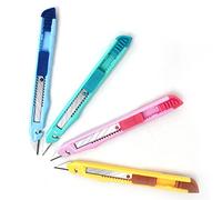 Lot de 4 cutter de précision ART - Le cutter d'art et d'artisanat le plus pratique - REF.0408 - Lame 9 mm - Fabriqué par SDI et distribué par Office Box (4, assorti)