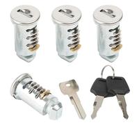 Lot de 4 cylindres de serrure pour système de porte-bagages de voiture, compatible avec les racks Thule, y compris 4 noyaux, 2 clés et une clé de commande