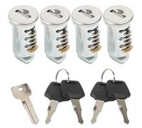 Lot de 4 cylindres de serrure pour système de porte-bagages de voiture, cylindre de serrure compatible avec les racks Thule, avec 4 noyaux, 4 clés et une clé de commande