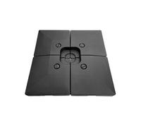 Happy Garden - Lot de 4 Dalles carrées CROZON Noir - Compatible avec Grands parasols - Remplissage Eau ou Sable