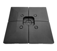 Happy Garden Lot de 4 Dalles carrées CROZON Noir - Compatible avec Grands parasols - Remplissage Eau ou Sable