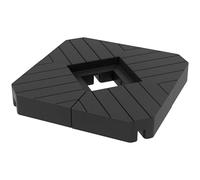 Lot De 4 Dalles De Lestage Parasol Déporté Piètement Croix - À Lester Eau Ou Sable - Hdpe Noir