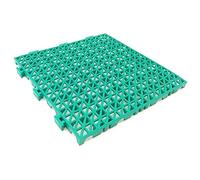 Lot de 4 dalles en PVC renforcé 33x33x2cm (Vert) - Piscines, garages, ateliers, zones humides, passage de véhicules, lave-auto
