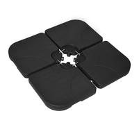 Outsunny Lot de 4 Dalles de Parasol Poids de lestage carré pour parasols déportés Pieds Croix dim. Chaque Dalle 104L x 104l x 7,5H cm - Noir