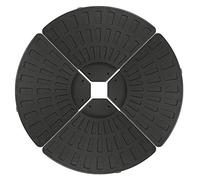 Lot de 4 Dalles Rondes Saint Malo,Pied de Parasol de lestage,Supports Pare-Soleil en Plastique,Lestage pour parasols Dalles de Parasol pour Parasol déporté,Rempli d'eau ou de Sable