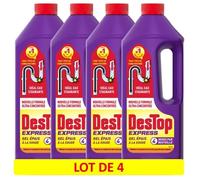 Lot de 4 Déboucheurs Gel Express- 4 doses Flacon de 950ml