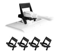 Lot de 4 débranche-prises mural FISHTEC - extraction facilitée anti-arrachement, noir