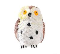 Lot de 4 décorations artistiques en forme de hibou pour paysage de jardin pour ajouter de la fantaisie à votre décoration extérieure (n° 3)