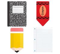 Lot de 4 décorations de porte de salle de classe pour la rentrée scolaire, carnet de notes, 4 styles, bannière de porte de bienvenue pour la première journée d'école, intérieur et extérieur