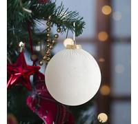 Lot de 4 décorations de sapin de Noël en flanelle pour femme - Taille XL - 15 cm