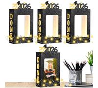 Lot de 4 décorations de table avec lumière LED pour frères, amis, camarades de classe, maison, salon, chambre, studio, etc