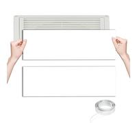 Lot de 4 Déflecteur D'aération Caches d'aération avec Nano-colle Air Vent Covers Déflecteur de Ventilation pour Domestique Registre d'air standard PVC Blanc 14 x 30,5 cm
