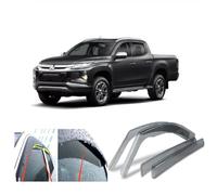 Lot de 4 déflecteurs d'air et de pluie pour Mitsubishi L200/Triton/Strada/Warrior pour Fiat Fullback 2015 2016 2017 2018 2019 2020 2021 2022 2023