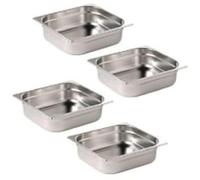 Lot de 4 Demi Taille Nourriture Poêles Gastronorm pour Chauffe-plat plats Pan