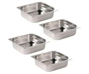 Lot de 4 Demi Taille Nourriture Poêles Gastronorm pour Chauffe-plat plats Pan