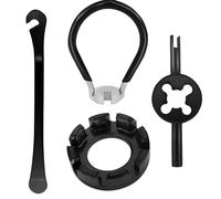Lot de 4 démonte-pneus de vélo, démonte-pneus de vélo, démonte-pneus de vélo, démonte-pneus de vélo, outil de changement de pneu de vélo, cassette de pignon, outil d'extraction de bague de sécurité