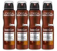 Lot de 4 déodorants en spray pour homme Barber Club - 4 x 150 ml