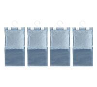 Lot de 4 déshumidificateurs à suspendre au parfum de lavande rafraîchissant idéal pour les armoires, protéger les vêtements et les textiles de l'humidité, l'eau est bien piégée, 4 x 250 g de granulés