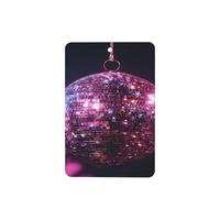 Lot de 4 désodorisants à suspendre en forme de boule disco scintillante pour voiture, aromathérapie, cartes parfumées
