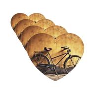 Lot de 4 désodorisants à suspendre pour voiture, cartes parfumées en forme de cœur, tablettes d'aromathérapie, vieux vélo, désodorisant pour intérieur de voiture, pendentif, cadeaux